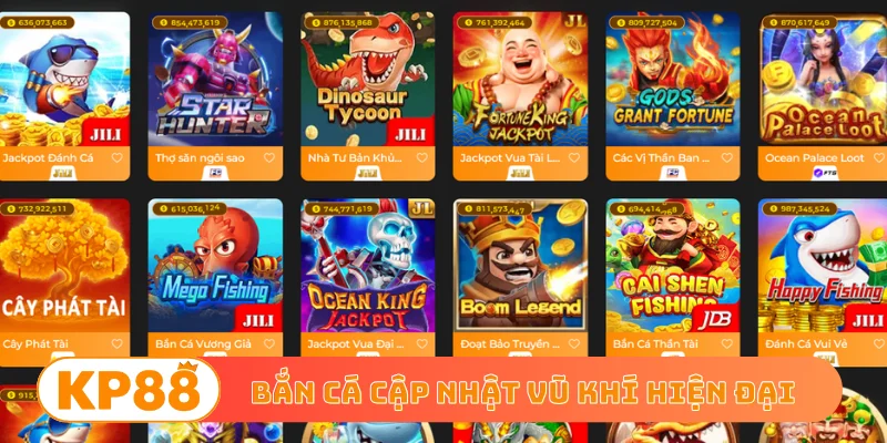 Bắn cá cập nhật vũ khí hiện đại