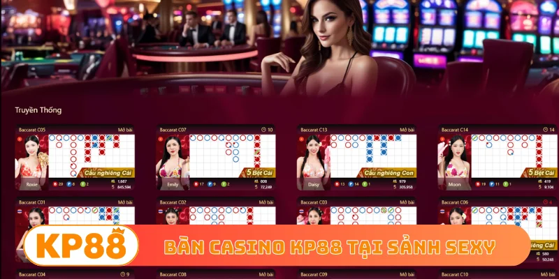 Bàn casino KP88 tại sảnh Sexy